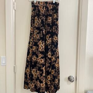 Vtg Tapestry Fairy Grunge Floral Skirt Sz M Whimsigoth Festival Western Country.